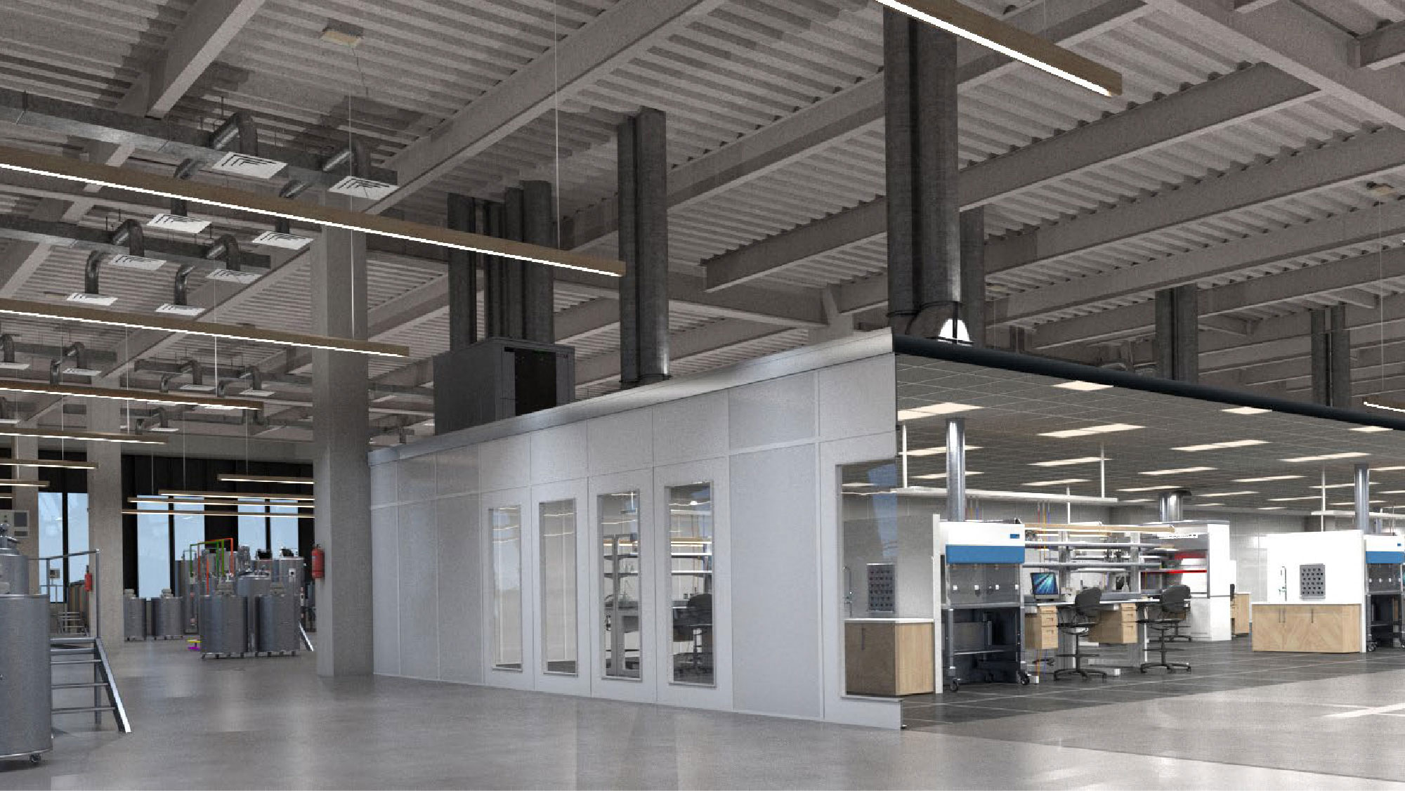 Spacious lab and development space
