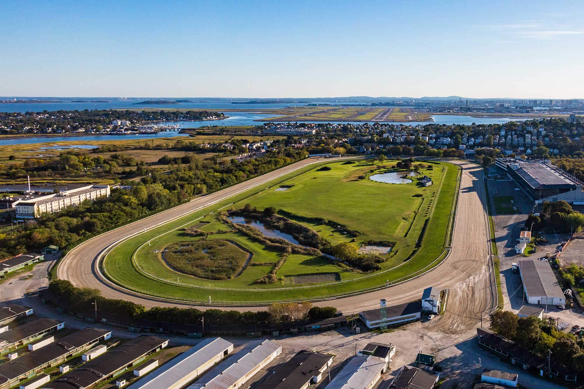 Vista aérea de La Pista en Suffolk Downs